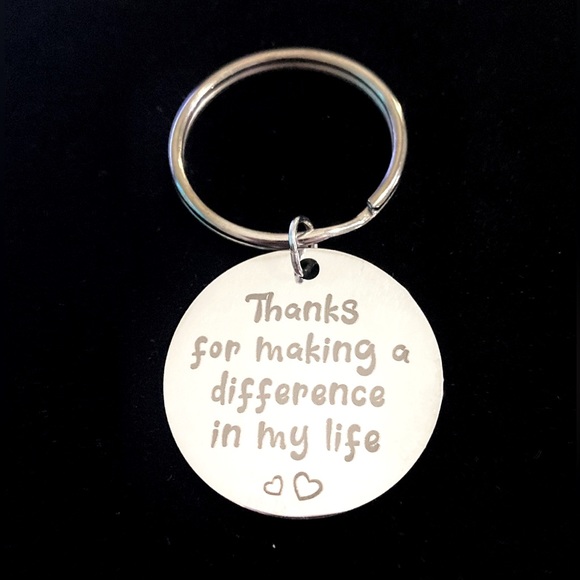Thanks For Making A Difference In My Life Keychain Thank You Gift Apprec… - Picture 3 of 3